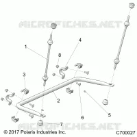 SUSPENSION, POSTERIORE STRUT STABILIZZATORE 49S- R20RRE99/A (C700027)