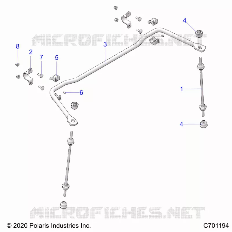 SUSPENSION, REAR BARRA DI STABILIZZAZIONE