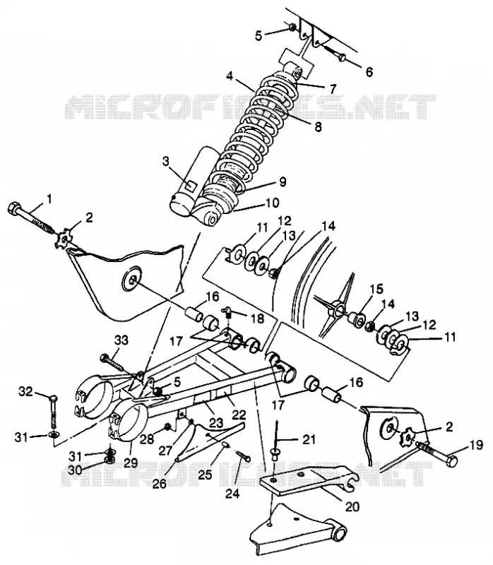 SWING ARM   SHOCK SCRAMBLER 400L W97BC38C (4939893989B014)