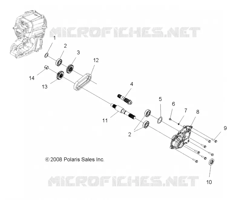 TRASMISSIONE, PRINCIPALE SCATOLA INGRANAGGI OUTPUT SHAFT