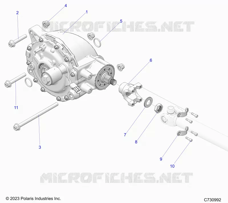 TRASMISSIONE, REAR GEARCASE MOUNTING