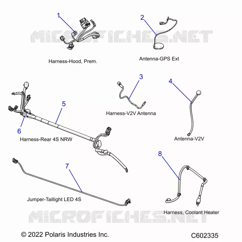 ELETTRICO, WIRE HARNESSES, HOOD/JUMPERS, GPS