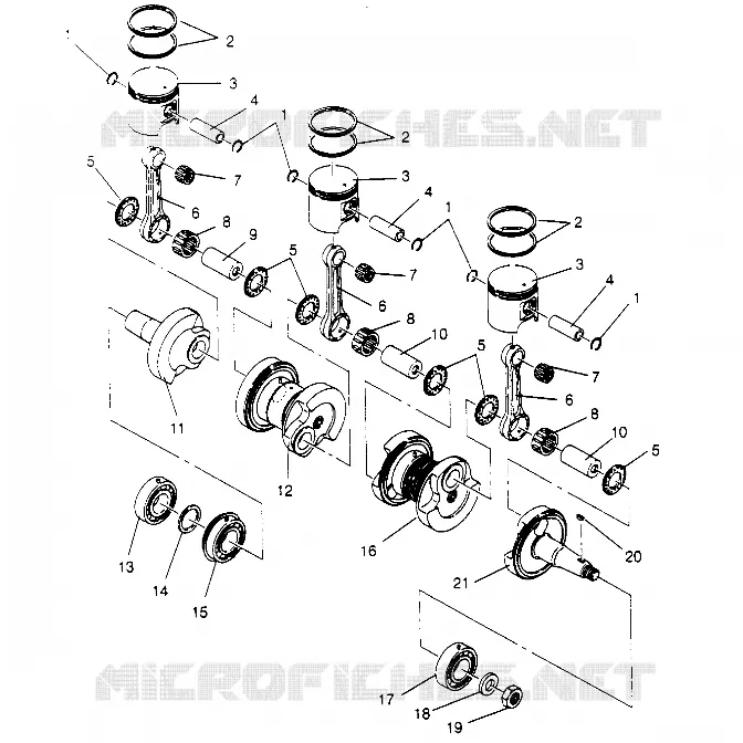 PISTONEEE   ALBERO MOTORE 600 XCR 0951676 (4929132913C010)