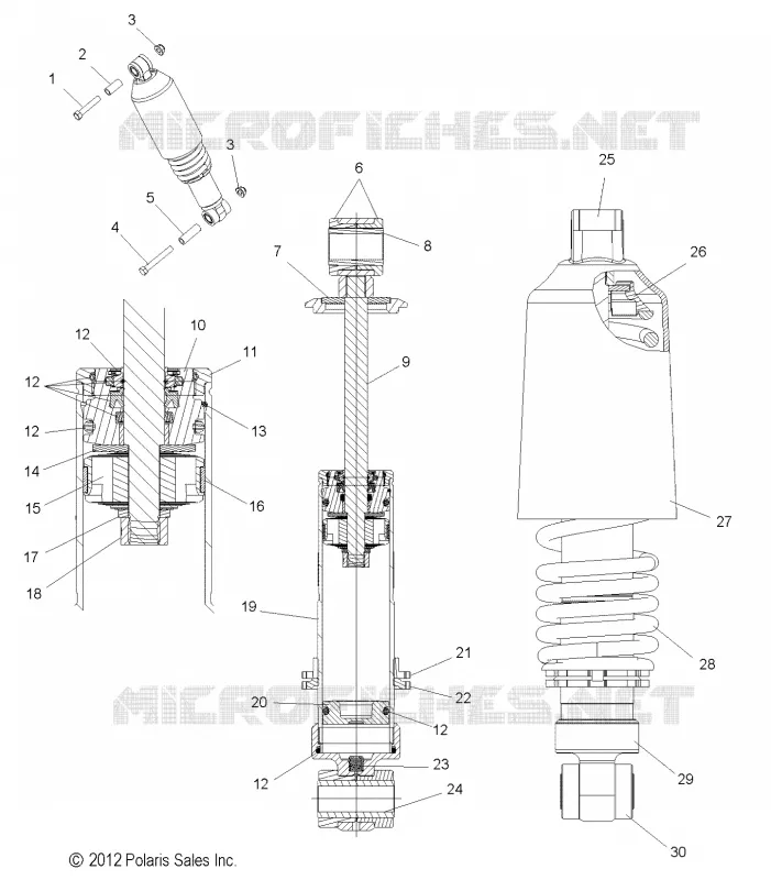 SUSPENSION, SHOCK ANTERIORE TRACK (INDY SP)(7043779)