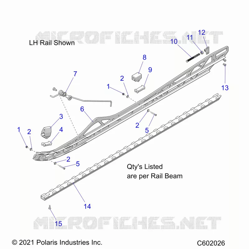 SUSPENSION, RAIL BEAMS, LH/RH