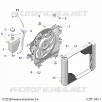 ENGINE, SISTEMA DI RAFFREDDAMENTO, RADIATOR, FAN & OVERFLOW BOTTLE