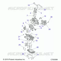 ENGINE, CRANKCASE AND ALBERO MOTORE