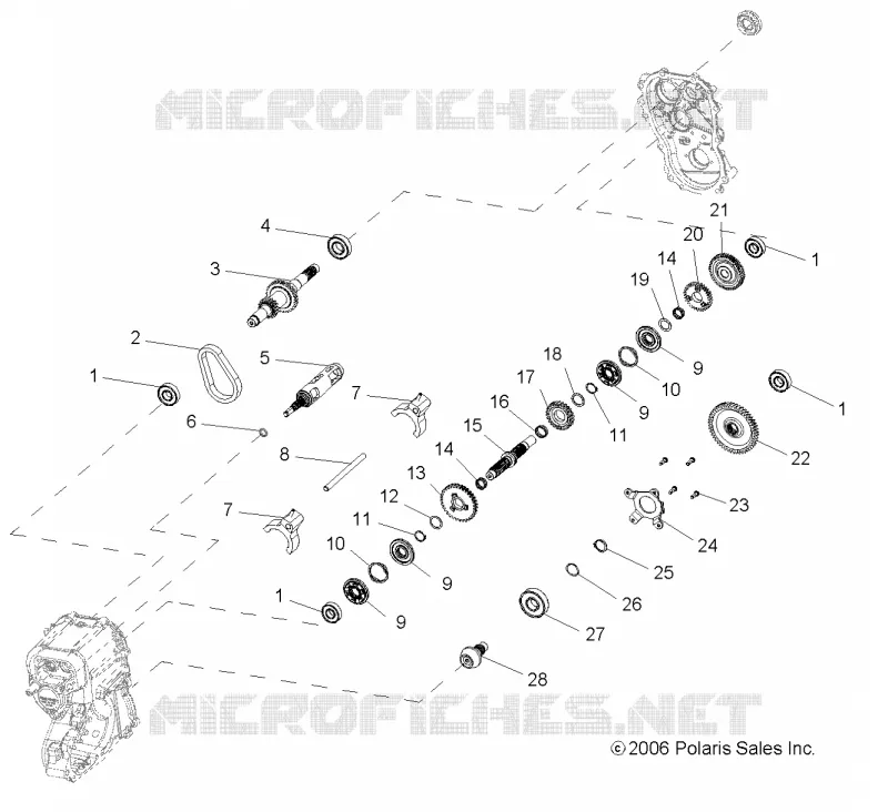 TRASMISSIONE, PRINCIPALE SCATOLA INGRANAGGI INTERNAL