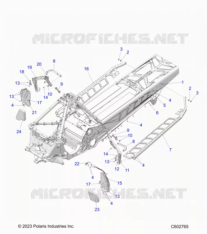 TELAIO, FOOTRESTS, AND RUNNING BOARDS