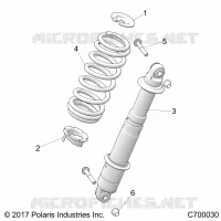 SUSPENSION, REAR SHOCK MONTAGGIO