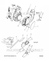 MOTORE, AIR INLET AND OUTLET DUCTS