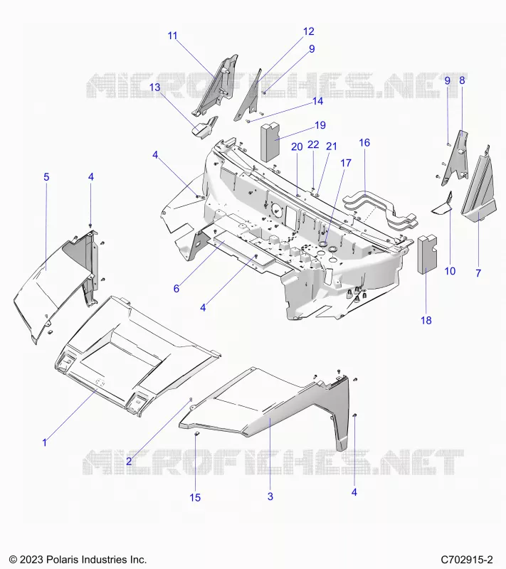 CAPPUCCIO, LINER, FRONT FENDERS, A PILLARS