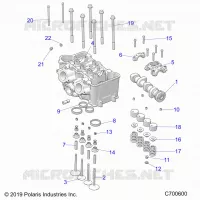 ENGINE, TESTA CILINDRO AND VALVES