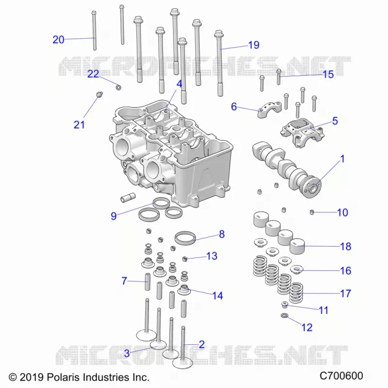 ENGINE, TESTA CILINDRO AND VALVES