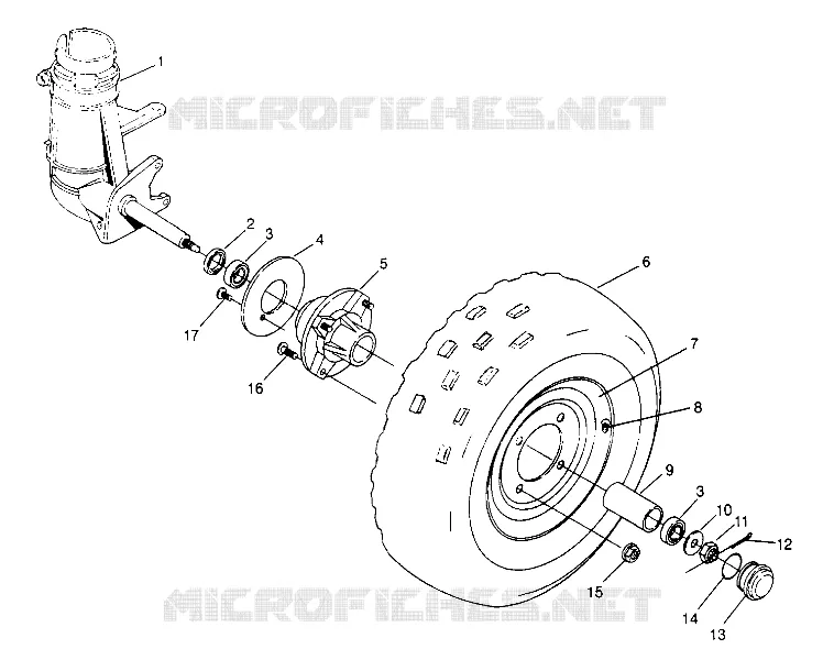 RUOTA ANTERIORE MONTAGGIO Sport 400L W948540 (4927232723B002)