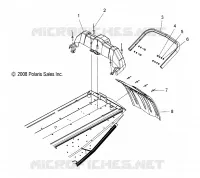 PARAURTI POSTERIORE, SNOWFLAP, and FANALE POSTERIORE HOUSING