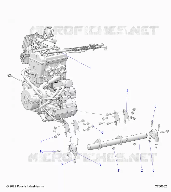 MOTORE, MOUNTING & LONG BLOCK
