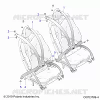 SEDE BELT MOUNTING, REAR, 6 POINT