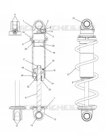 SUSPENSION, SHOCK ANTERIORE TRACK (BLACK COIL OVER)