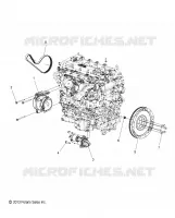 ENGINE, ALTERNATORE, FLYWHEEL AND STARTER MOUNTING