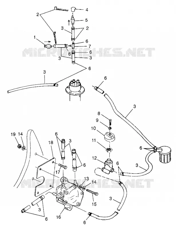 SISTEMA DI ALIMENTAZIONE CARBURANTE SL 780 B974088 and Intl. SL 780 I974088 (4940924092A010)