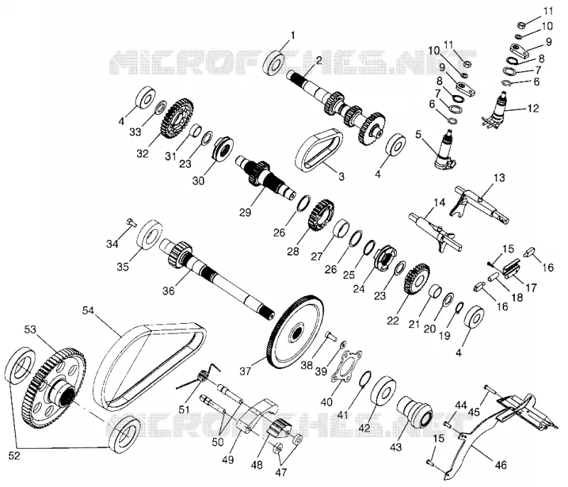 SCATOLA DEGLI INGRANAGGI (Internal Components)  XPLORER 500 W97CD50A (4941354135C013)