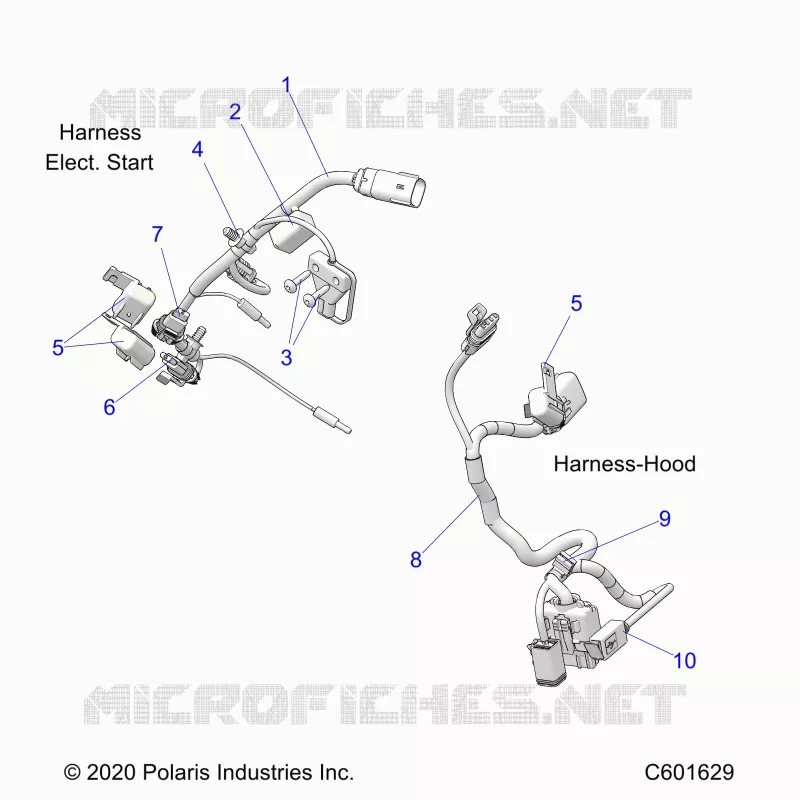 ELETTRICO, WIRE HARNESS, HOOD, ELEC. START