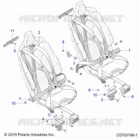 SEDE BELT MOUNTING, FRONT, PREMIUM/DELUXE