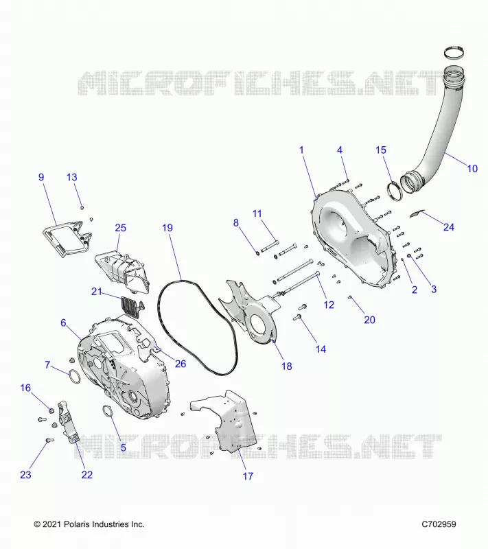 TRASMISSIONE, CLUTCH COVER AND DUCTING