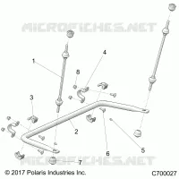 SUSPENSION, REAR BARRA DI STABILIZZAZIONE