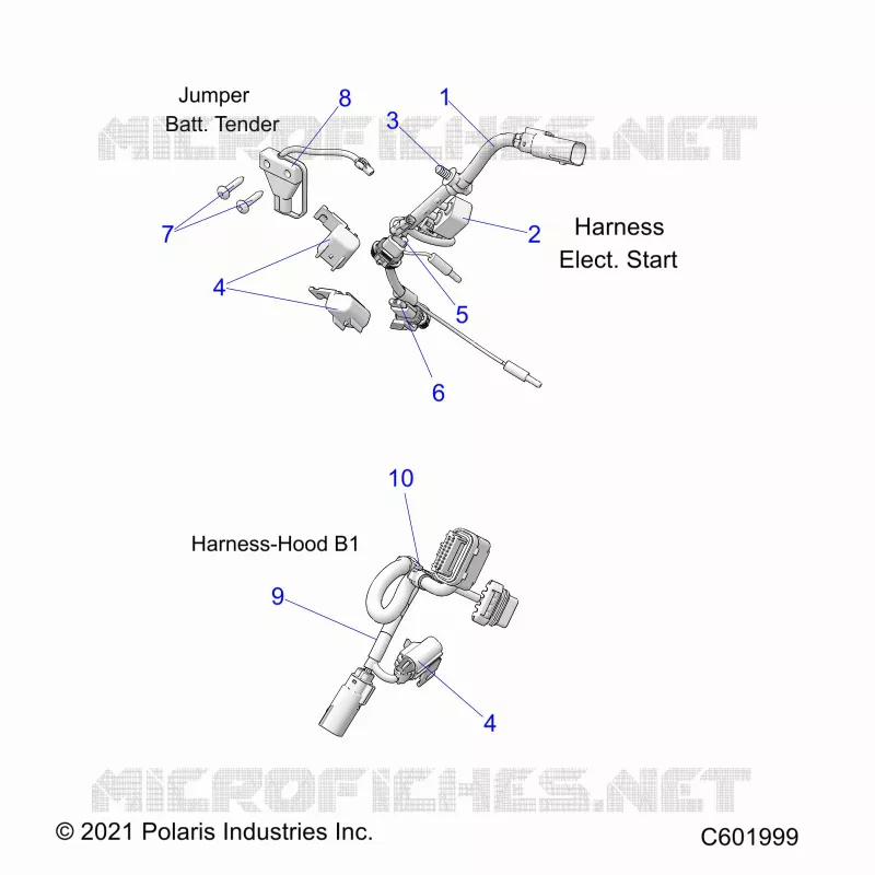 ELETTRICO, WIRE HARNESS, HOOD, ELEC. START