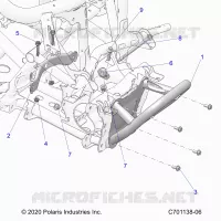 CHASSIS, FRONT GEARCASE AND PARAURTI ANTERIORE