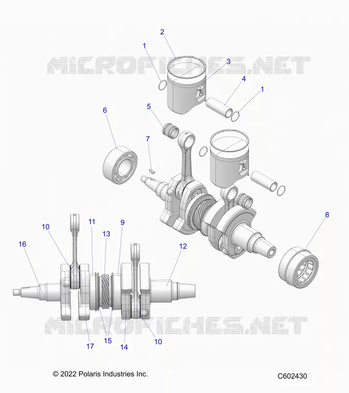 ENGINE, PISTON AND ALBERO MOTORE