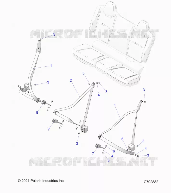 SEDE BELT MOUNTING, REAR