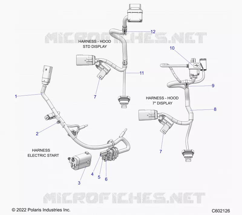 ELETTRICO, WIRE HARNESS, HOOD, ELEC. START