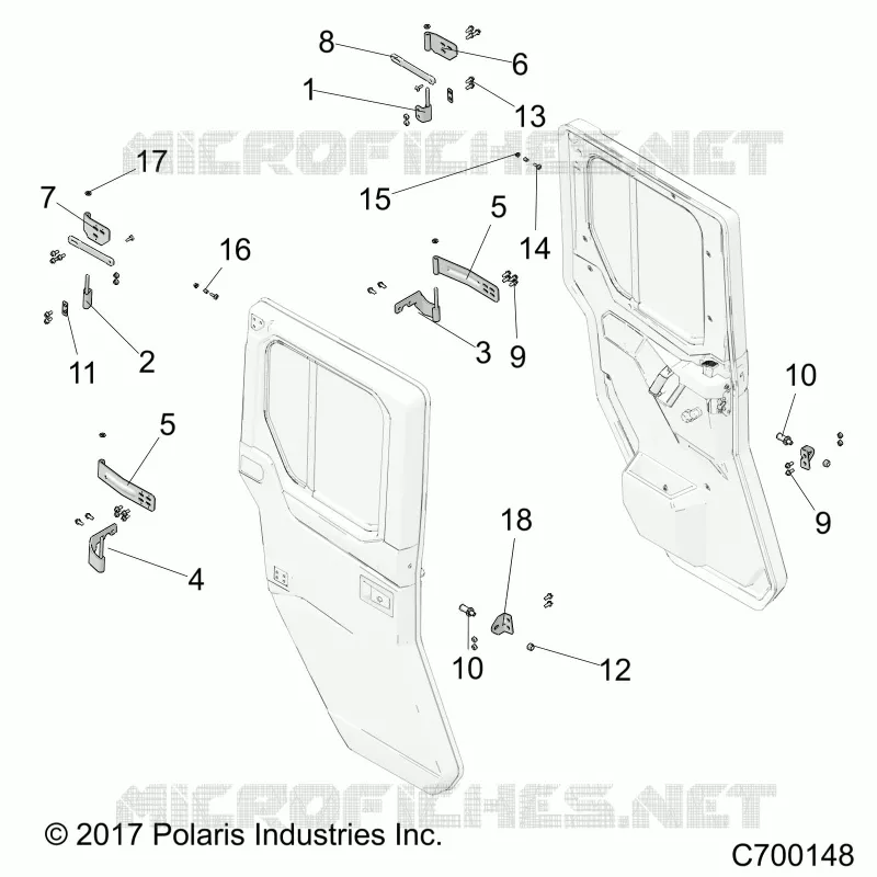 PORTE, REAR, FULL, MOUNTING