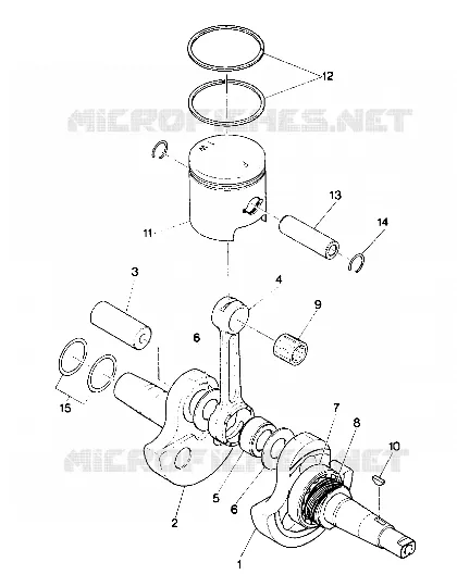 ALBERO MOTORE AND PISTON ASSEMBLY (4913501350032A)