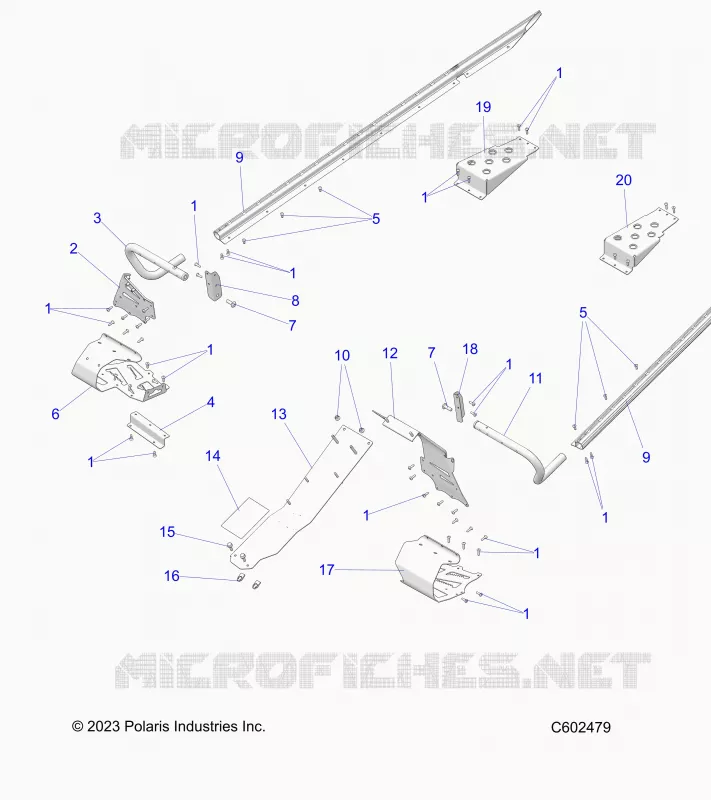 CHASSIS, PROTEZIONE FRIZIONE, FOOTRESTS, TUNNEL GRIPS