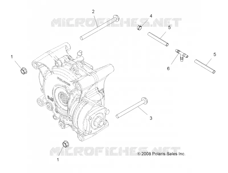TRASMISSIONE, GEARCASE MOUNTING, REAR