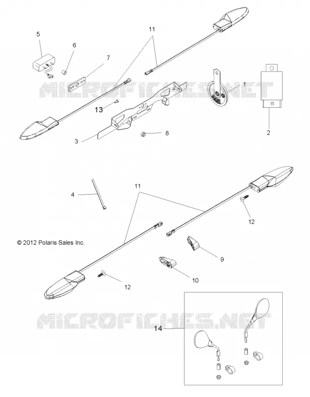 SEGNALE DI SVOLTAS, LP BRACKET, MIRRORS and HORN