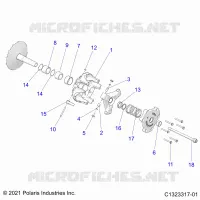 TRASMISSIONE, PRIMARY CLUTCH -Z22NAK99AK/AR/BK/BR/NAV99AK/AR/BK/BR (C1323317-01)