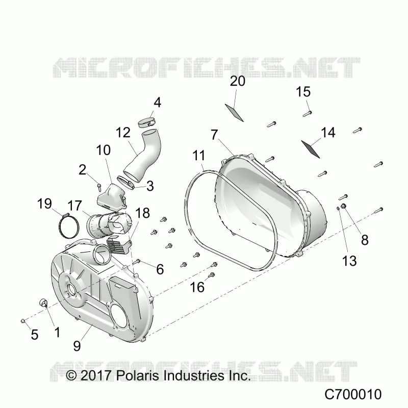 TRASMISSIONE, CLUTCH COVER AND DUCTING