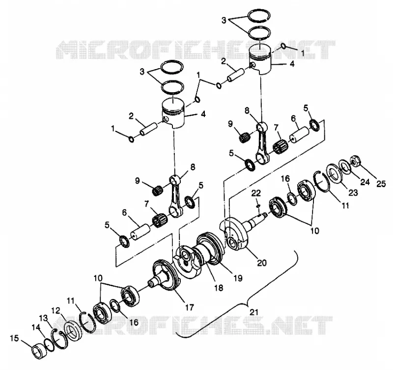 ALBERO MOTORE   PISTONEEE SLT 700 B974572 (4941124112C003)