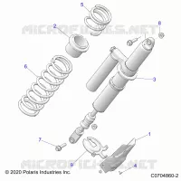 SUSPENSION, REAR SHOCK MONTAGGIO, DELUXE
