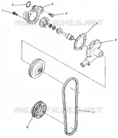 POMPA DELL'ACQUA 500 CARB 0962764, 500 CARB SKS 0962564,  EUROPEAN 500 CARB SKS E (4931873187C013)