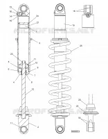 SUSPENSION, AMMORTIZZATORE POSTERIORE TRACK (COIL OVER)