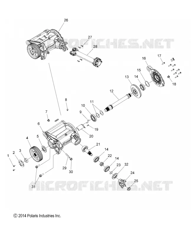 TRASMISSIONE, RIGHT ANGLE GEARCASE ASM.