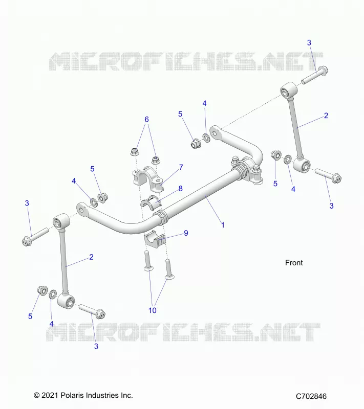 SUSPENSION, FRONT BARRA DI STABILIZZAZIONE