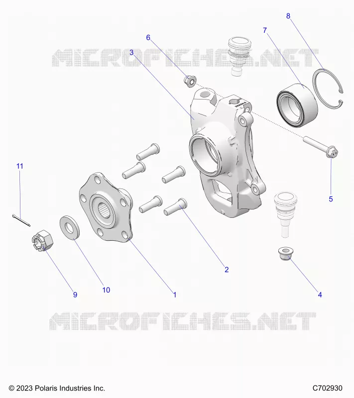 SUSPENSION, RUOTA ANTERIORE HUB, KNUCKLE