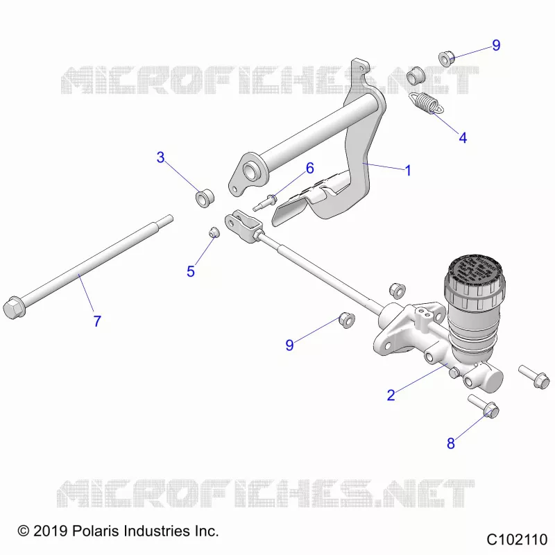 BRAKES, PEDAL AND CILINDRO PRINCIPALE MOUNTING